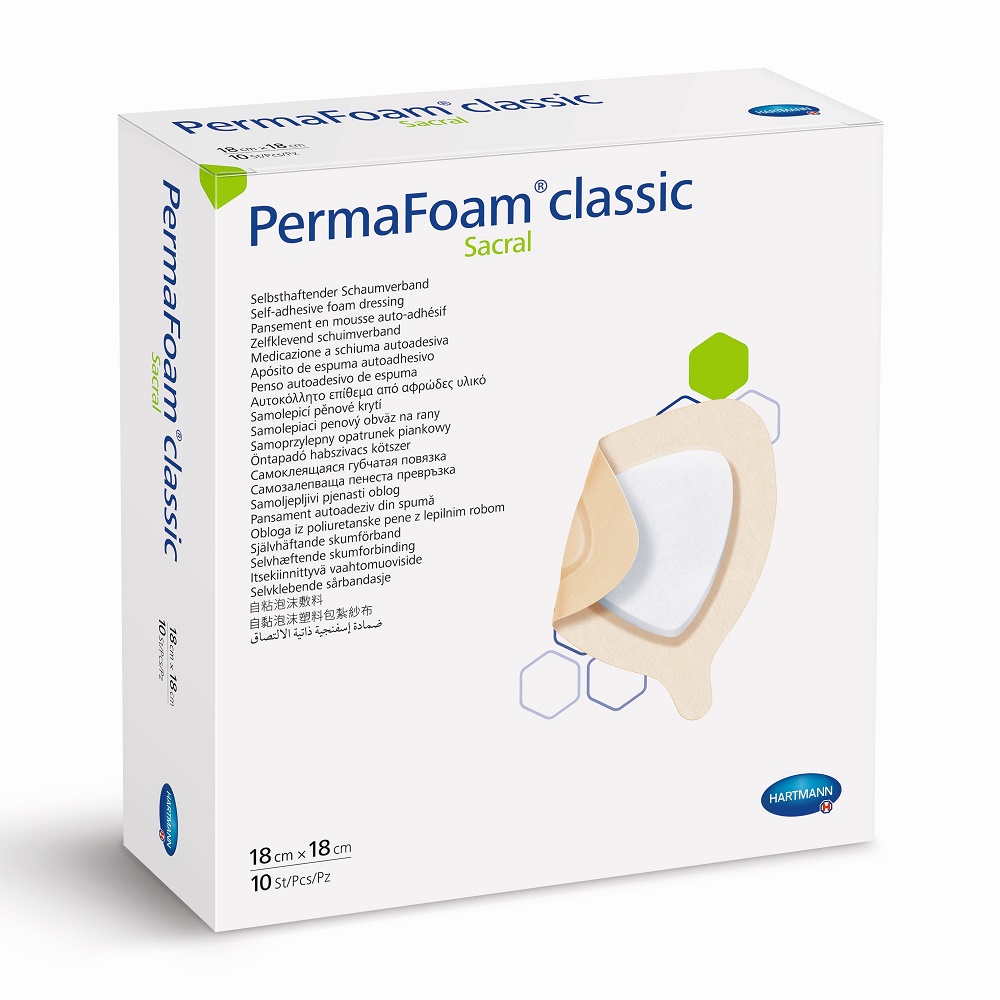 Pansament PermaFoam Classic Sacral, 18 x 18 cm (882011), 10 bucati